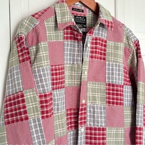 Eddie Bauer Legend patchwork La Conner shirt size small